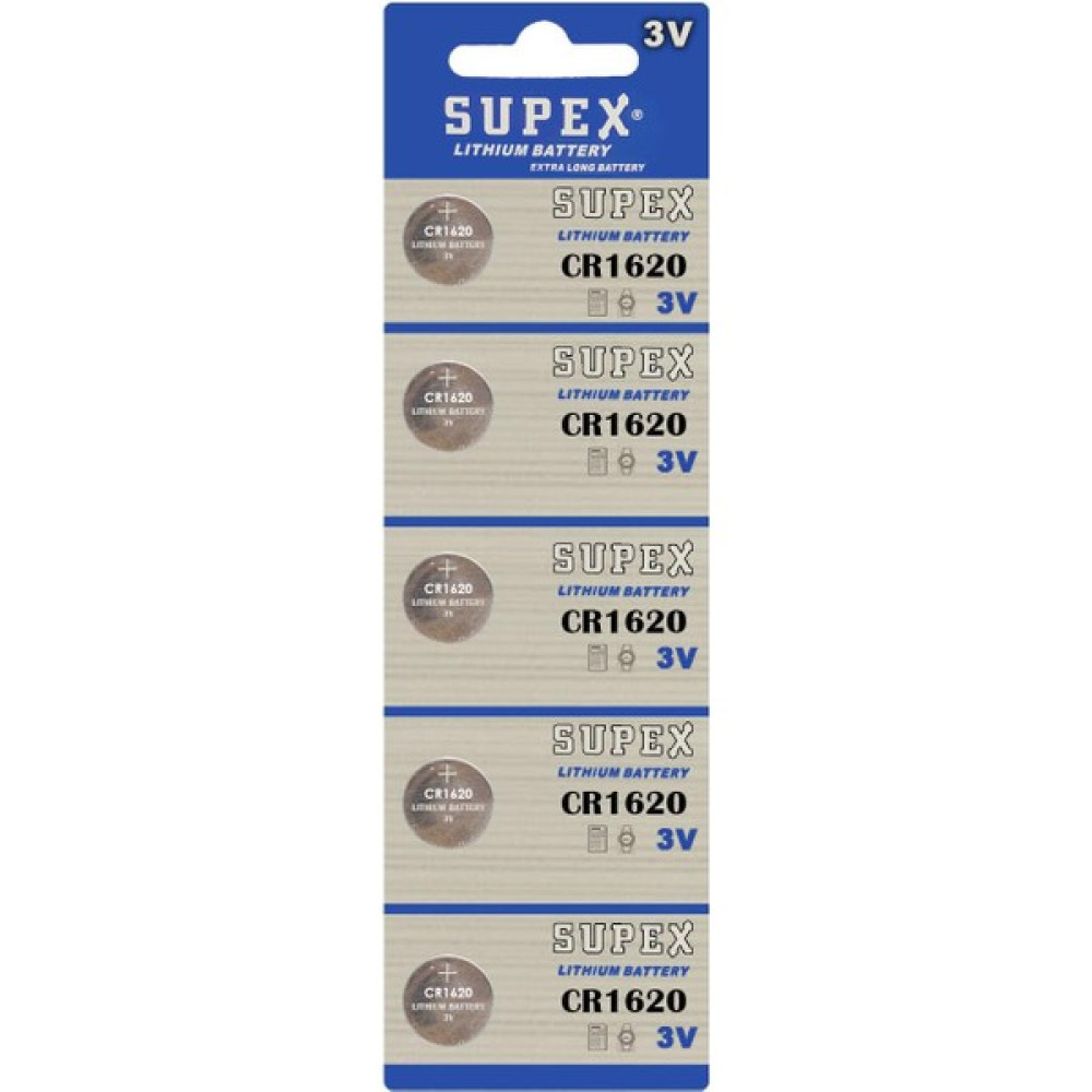 Supex Pil Düğme 1620 3V (Beşli Paket) Supex Lityum Oto Boyaları Fiyatı