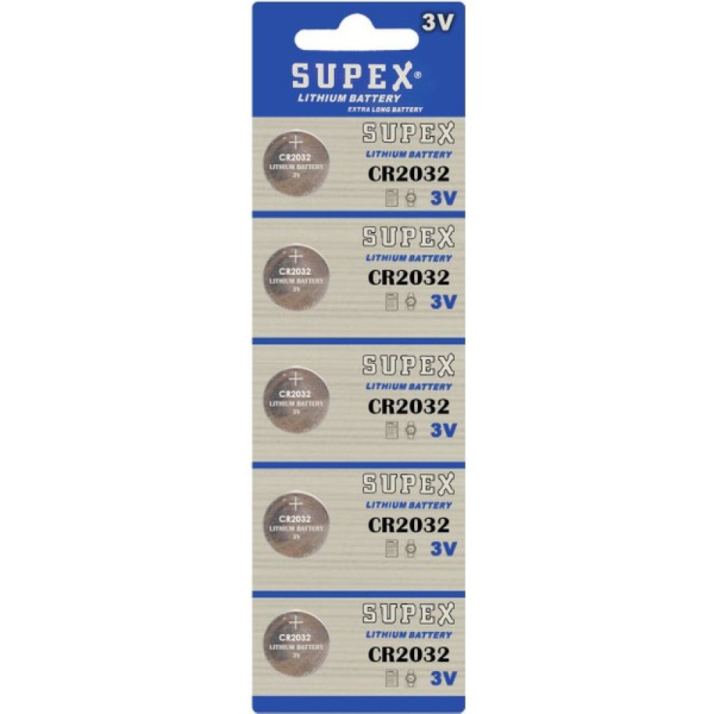 Supex Pil Düğme 3V 2032 Lityum 5'li Paket Supex CR-2032 Diğer Fiyatı