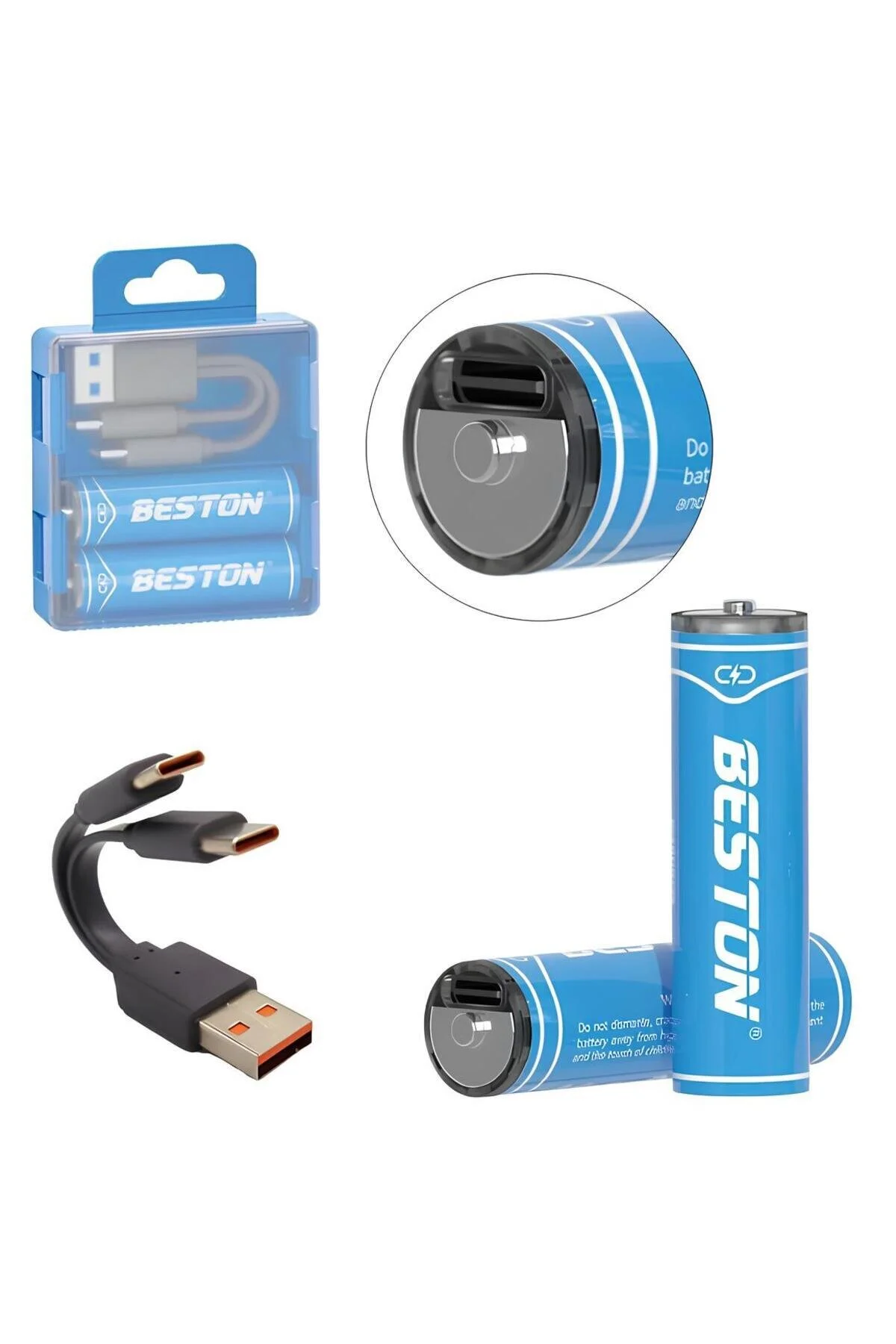 Supex Usb Type-c Kablo Ile Şarj Edilebilir Lityum 2li Ince Pil 1.5v Aaa /2220 150mah" Piller & Şarj Cihazları Fiyatı