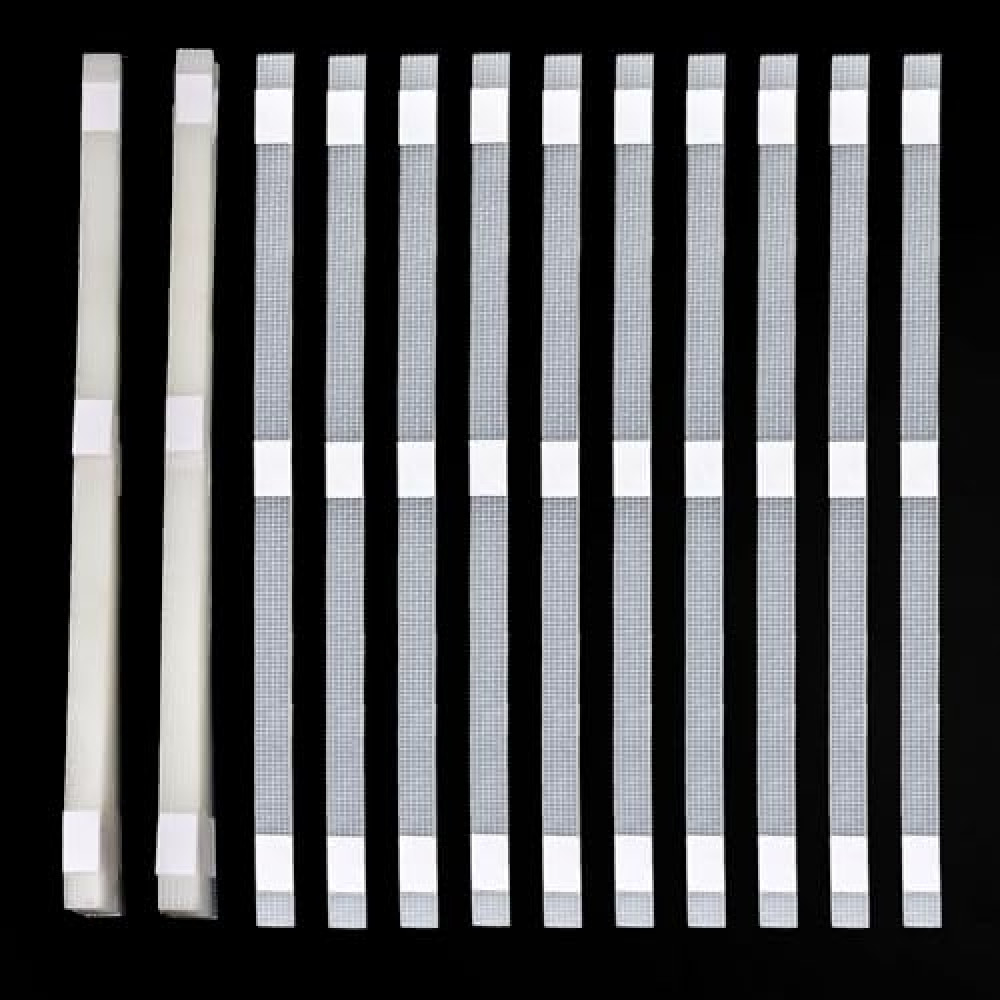 Supkiir 60Pcs Glue Strips with Mesh Backing, 0.47inch/12mm Thermal Glue Strips for Book Glue Binding Repair, Hot Melt Adhesive Glue Strips with 86-100 Sheet Capacity, Thermal Binding Glue Strips