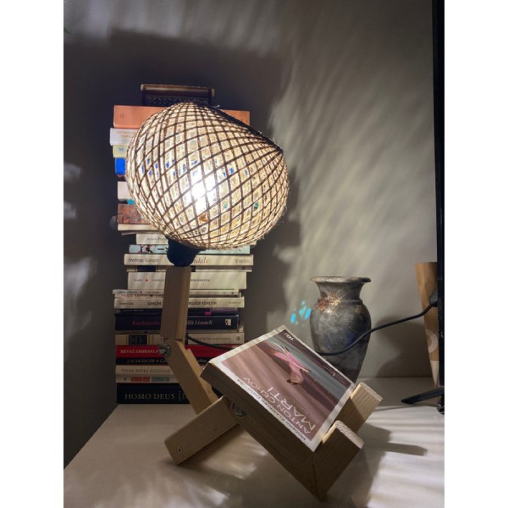 Supply Home Ahşap Adam Masa Lambası Iskandinav Model Abajur Kitaplıklı Gece Lambası Abajur Fiyatı