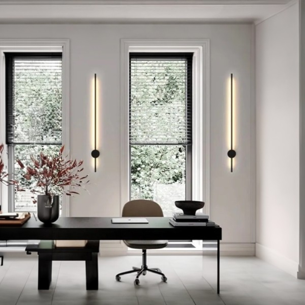 Supply Home Modern Dekoratif LED Duvar Aplik 50CM - Siyah Aplikler Fiyatı