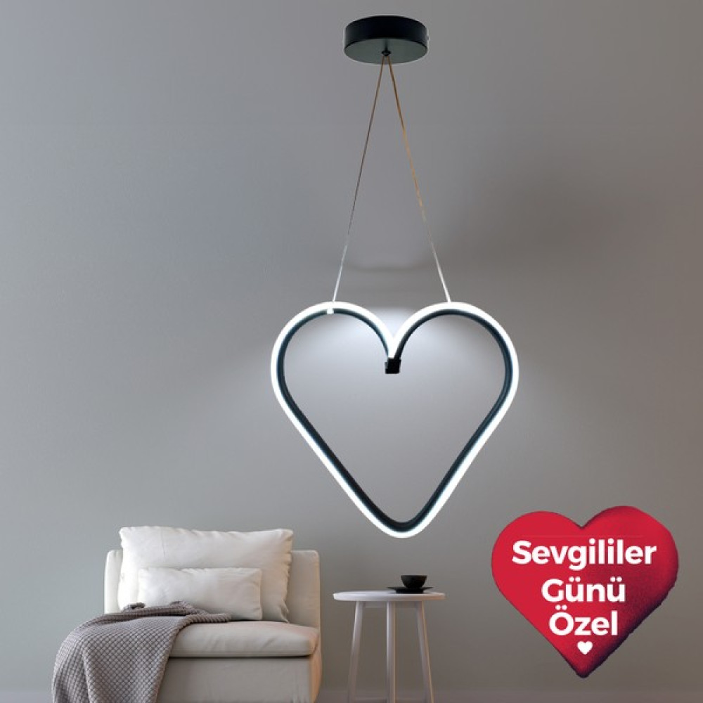 Supply Home Sevgililer Günü Özel Seri LED Avize - 1'li - Siyah Avize Fiyatı