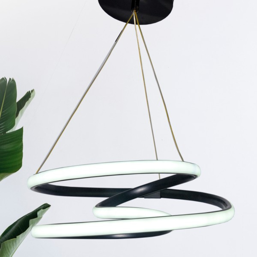 Supply Home Siyah Modern Sarkıt LED Avize Beyaz Işık Salon Mutfak Oda Hol Ledli Avize - Siyah - Beyaz Avize Fiyatı