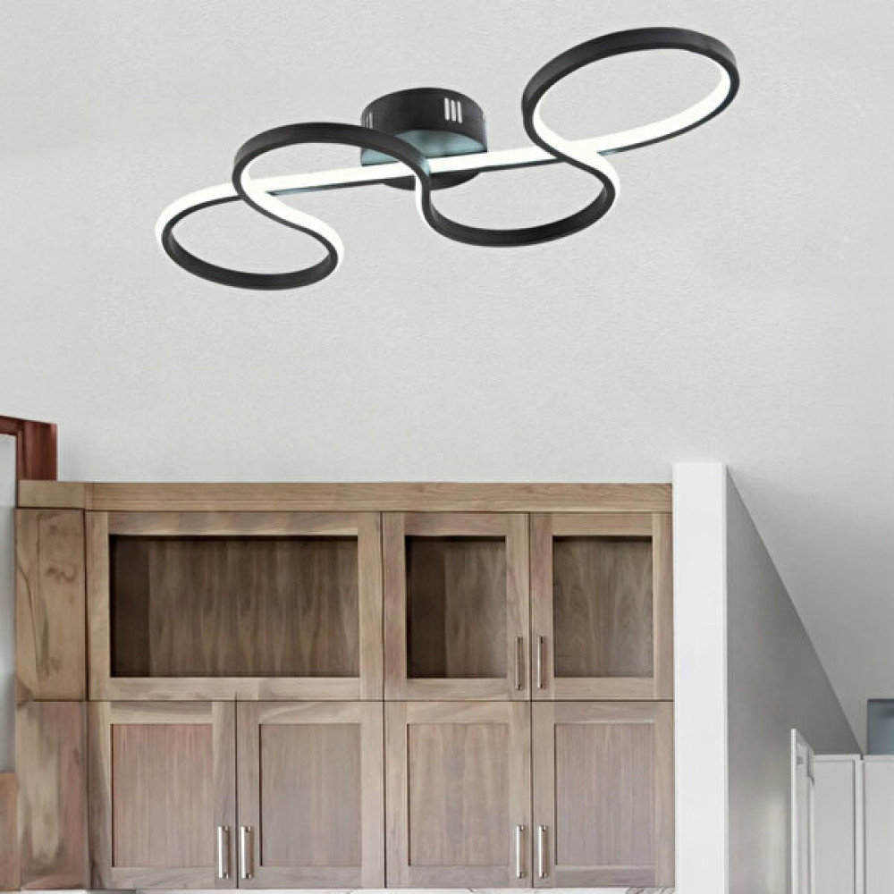 Supply Home Snake Siyah Sarkıt LED Beyaz Power Ledli Salon Mutfak Oda Hol Ledli Avize Avize Fiyatı