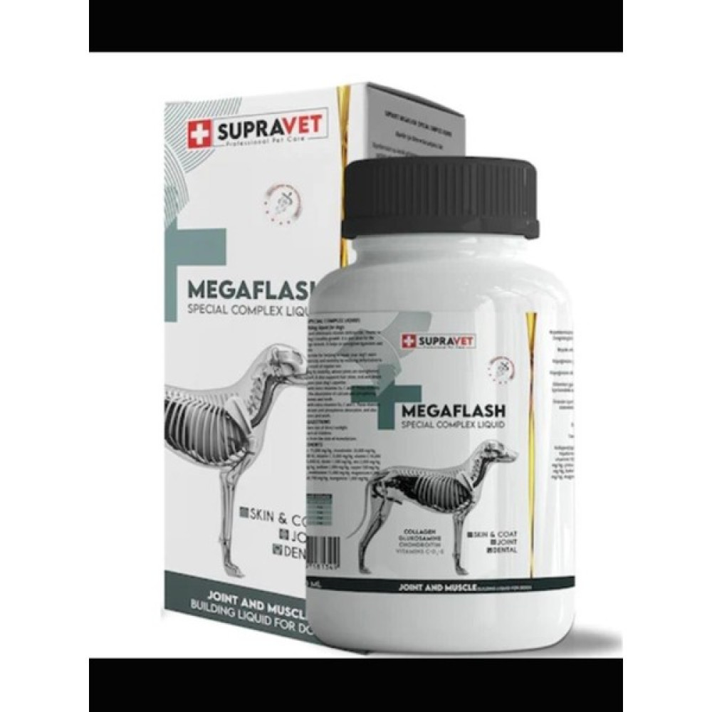 Supra Vet Köpekler Için Eklem ve Kas Geliştirici Likit Megaflash +Xxl 500 ml (Special Complex Liquid) Evcil Hayvan Ürünleri Fiyatı