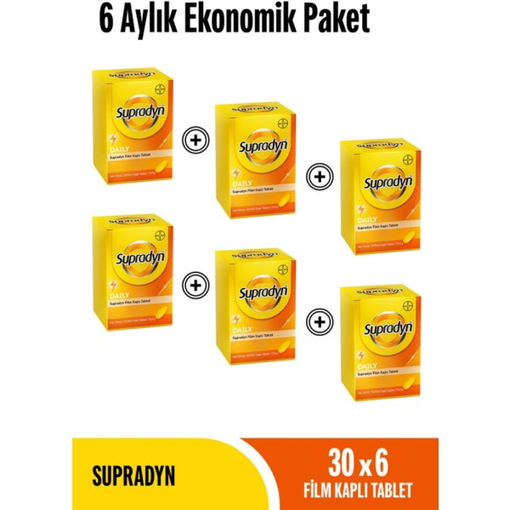 Supradyn 30x6 Film Kaplı Tablet 6 Aylık Ekonomik Paket Protein Tozları Fiyatı