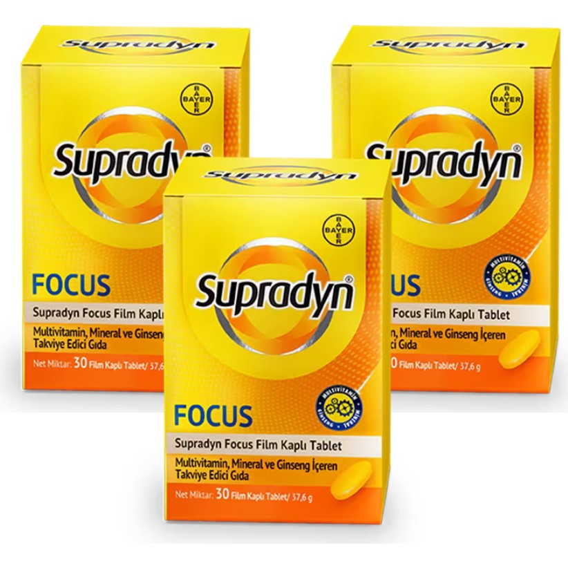 Supradyn Energy Focus 30 Tablet (3'lü Paket) Diğer Fiyatı