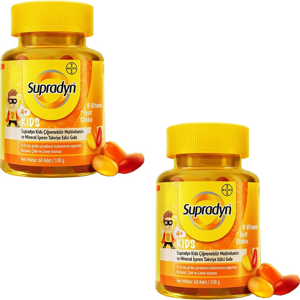 Supradyn Kids Multivitamin Ve Mineral Içeren Çiğnenebilir 60 Tablet 2 Adet - -- Diğer Fiyatı