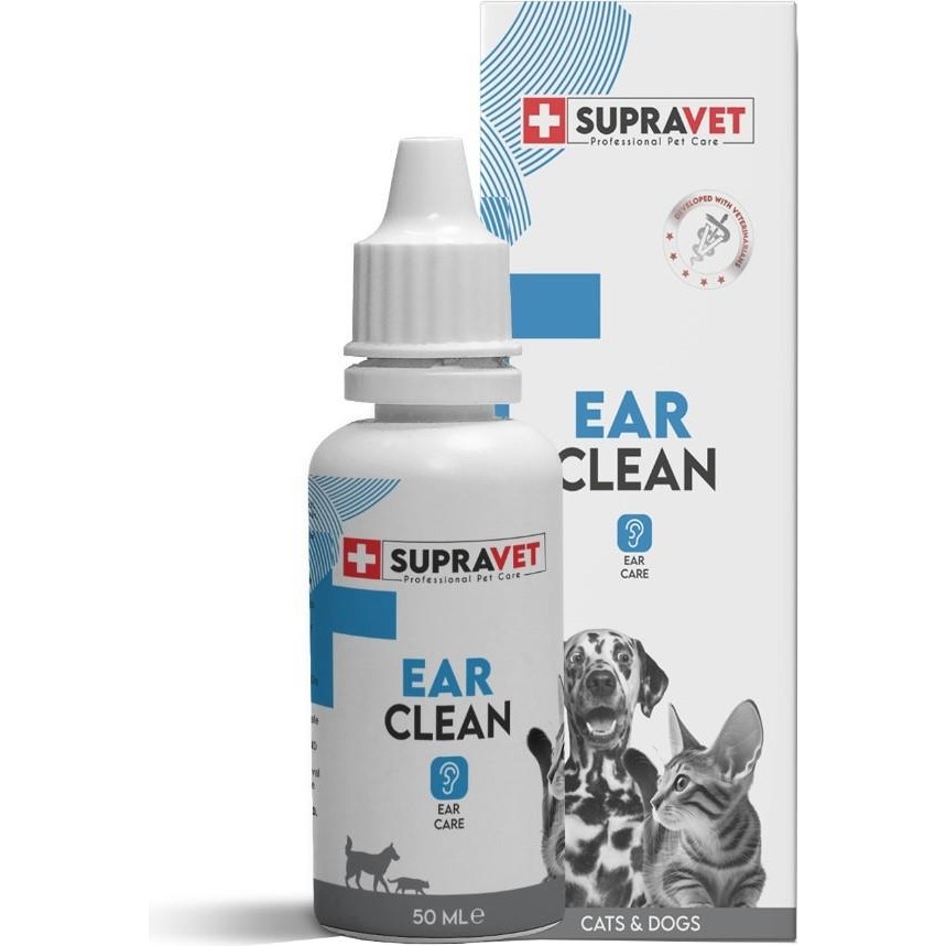 Supravet Ear Clean Kedi Köpek Kulak Temizleme Solüsyonu 50 ml - 1 - Beyaz Diğer Fiyatı