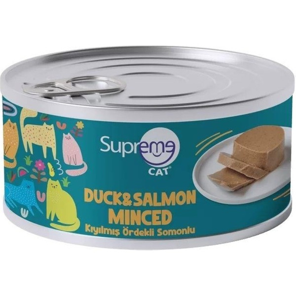 Supreme Cat Kıyılmış Ördek ve Somonlu Kedi Konservesi 85 gr. Evcil Hayvan Ürünleri Fiyatı