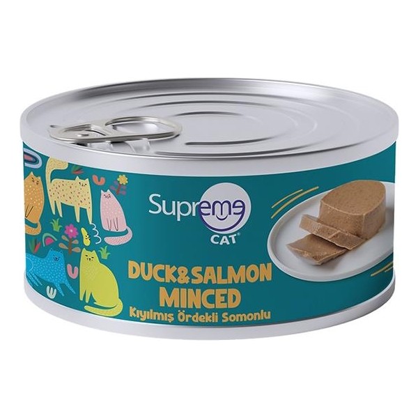Supreme Cat Ördekli ve Somonlu Kıyılmış Yetişkin Konserve Kedi Maması 85GR Evcil Hayvan Ürünleri Fiyatı