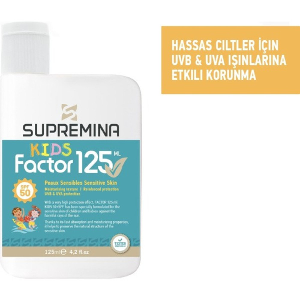 Supremina Factor Kids SPF50 125 ml Güneş Kremleri ve Losyonları Fiyatı