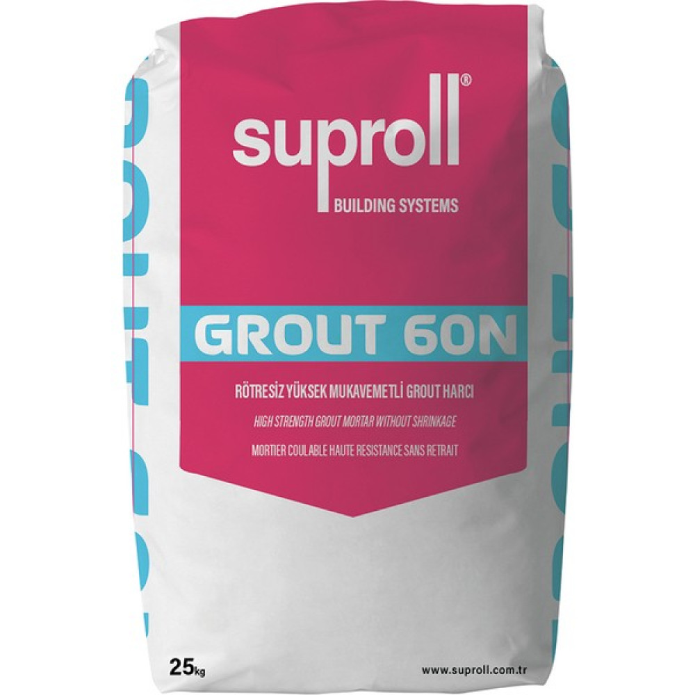 Suproll Grout 60N Rötresiz Yüksek Mukavemetli Grout Harcı - 1 Adet Dış Cephe Yalıtım Malzemeleri Fiyatı