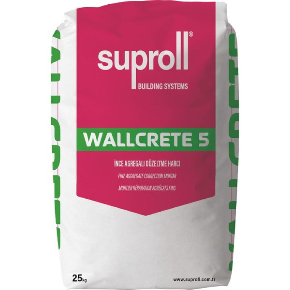 Suproll Wallcrete 5 Ince Agregalı Tamir Harcı - 1 Adet Dış Cephe Yalıtım Malzemeleri Fiyatı