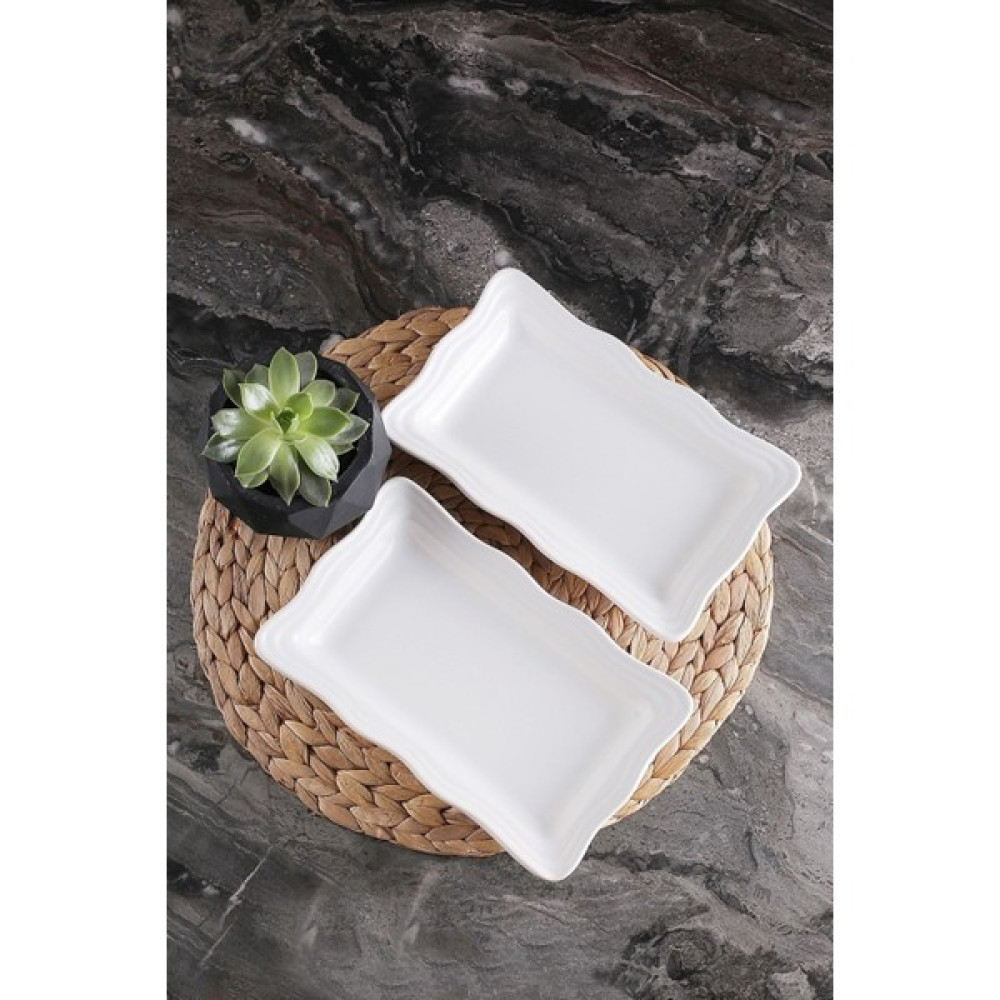 Şura Mutfak 2'li Beyaz Serenat Kayık Tabak Seti 24X15X4CM Mutfak Gereçleri Fiyatı
