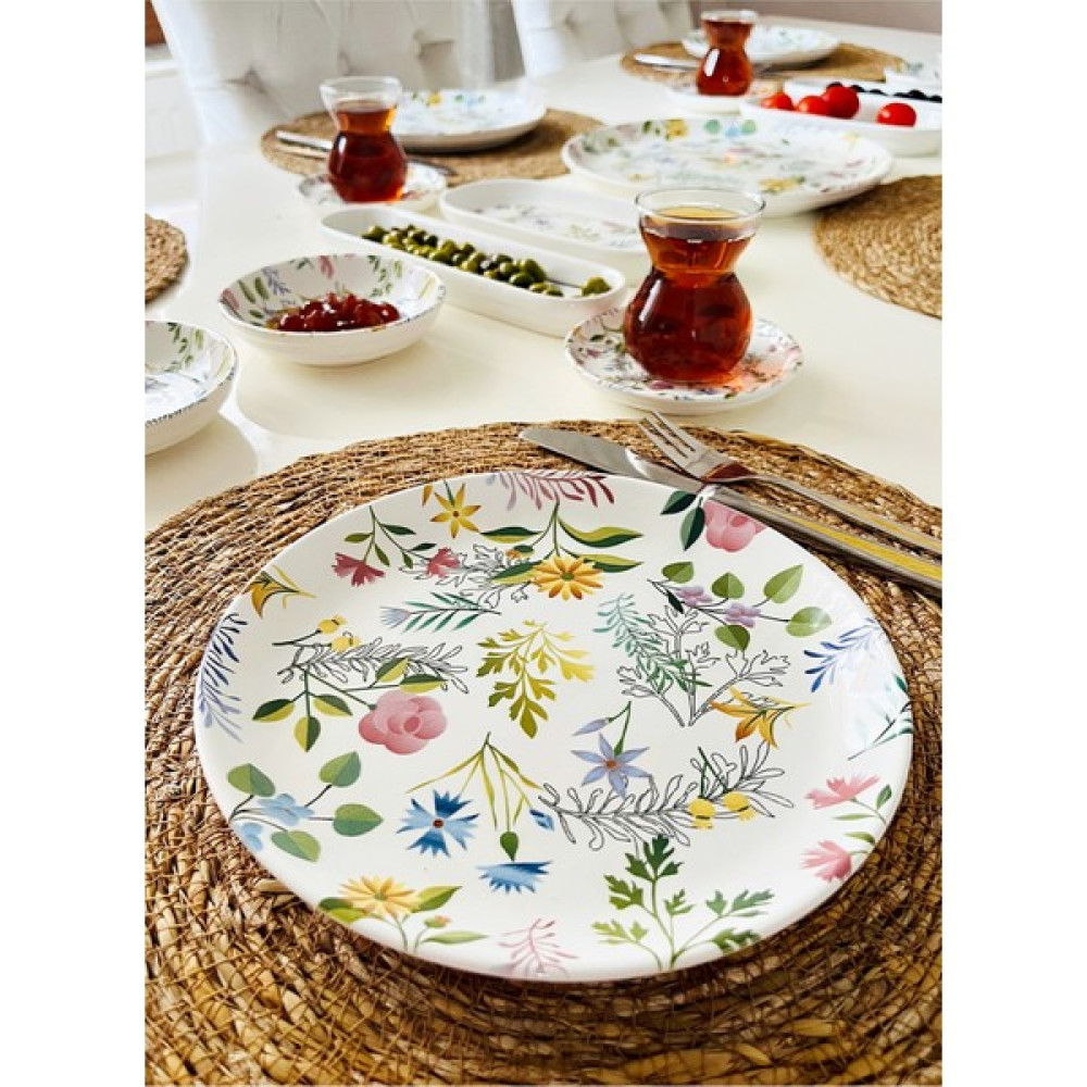 Şura Mutfak Flowers 6 Kişilik 21 Parça Kahvaltı Takımı Kahvaltı Takımı Fiyatı