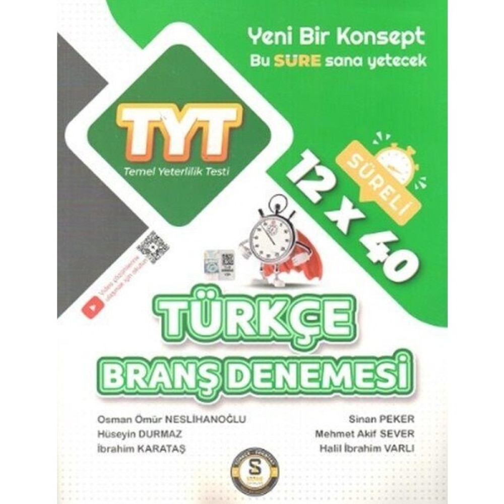 Süre Yayıncılık TYT Türkçe 12 x 40 Branş Denemesi Temel Yeterlilik Testi (TYT) Fiyatı