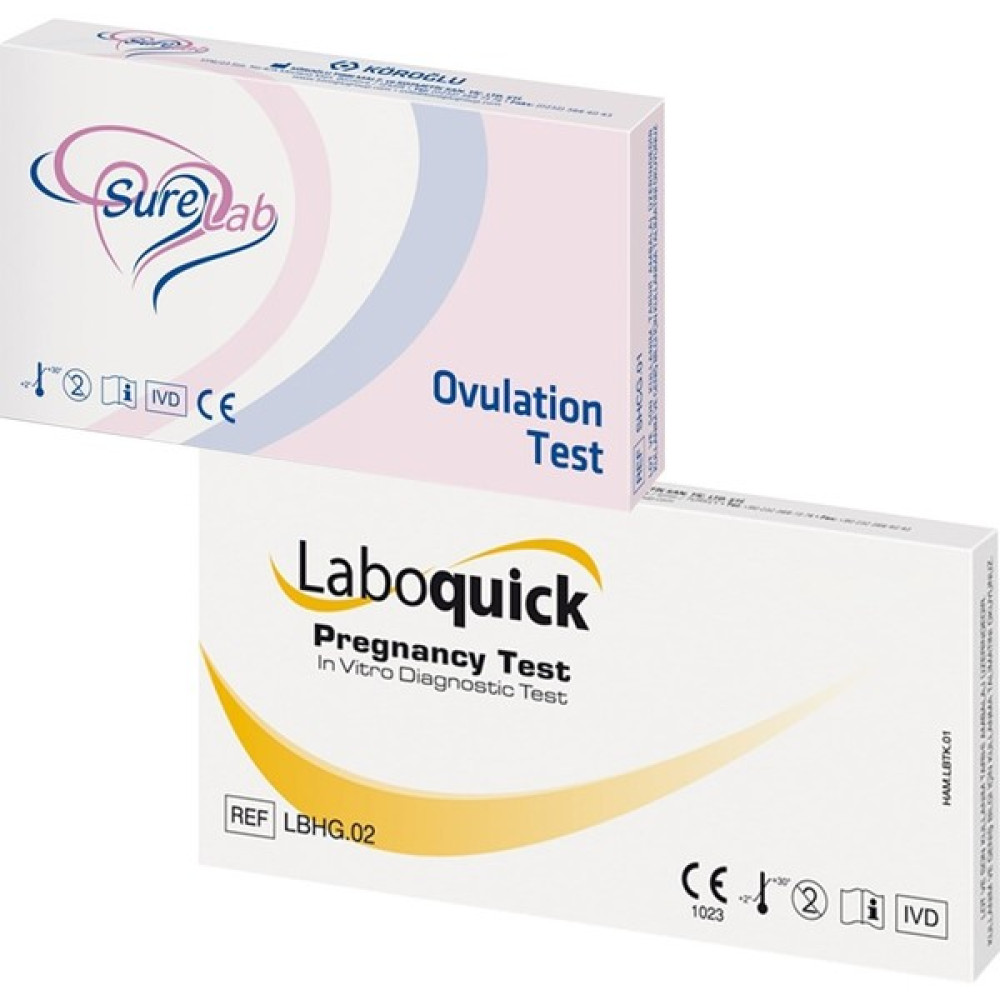 Surelab Ovulasyon Testi 14 Adet + Laboquick Hamilelik Testi 2 Adet Oto Boyaları Fiyatı