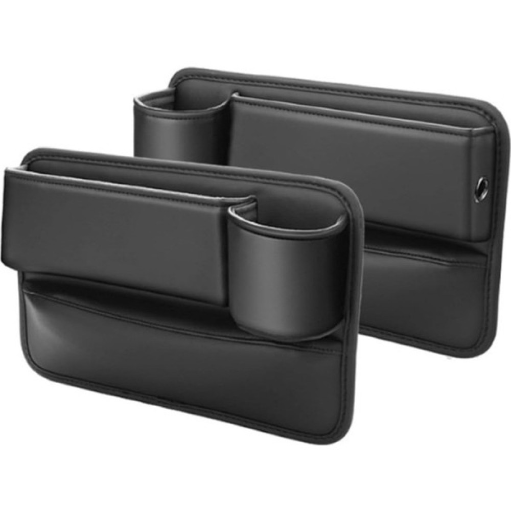 Suresunl Bardak Tutucu ile 2 Paket Araba Koltuğu Gap Dolgu Organizatör, Ön Koltuk Yan Deri Saklama Kutusu (Yurt Dışından) - car storage box - Siyah Oto Seyahat Ürünleri Fiyatı