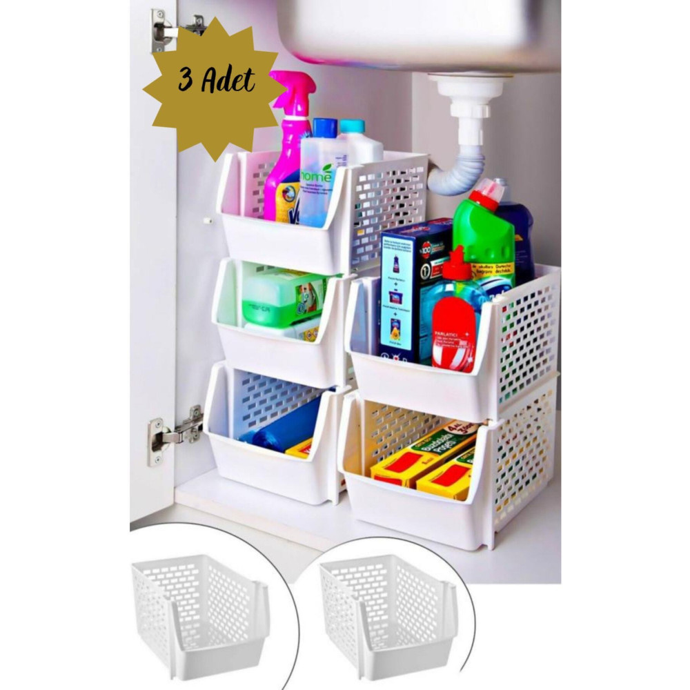 SURFACEHOME Çok Amaçlı Katlı Düzenleyici 3lü Set (beyaz) Dolap İçi Düzenleyici Fiyatı