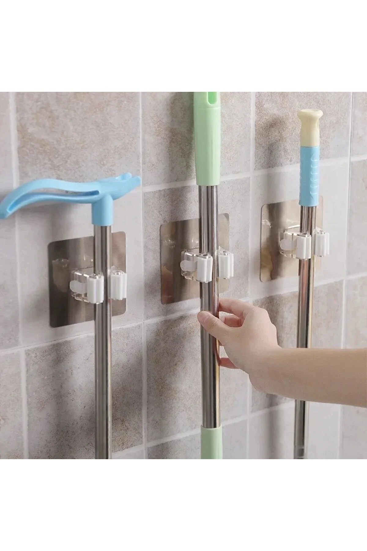şuşa butik 4 Adet Duvara Monte Mop Ve Paspas Tutucu Gold" Banyo Aksesuarları Fiyatı