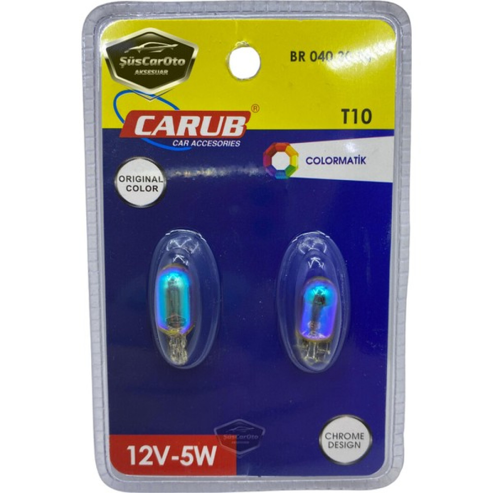 ŞüsCarOto Aksesuar Carub Diadem Ampul Krom Amber Park Ampulü T10 WY5W 12V Turuncu Işık Colormatik 2'li Takım Oto Aydınlatma Fiyatı
