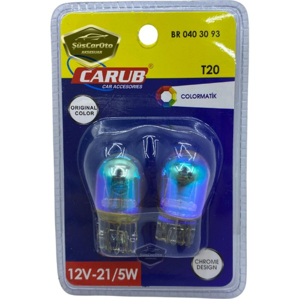 ŞüsCarOto Aksesuar Carub Diadem Ampul Krom Amber Park Sinyal Ampulü Gündüz Farı T20 WY21/5W 12V Turuncu Işık Colormatik 2'li Takım Oto Aydınlatma Fiyatı