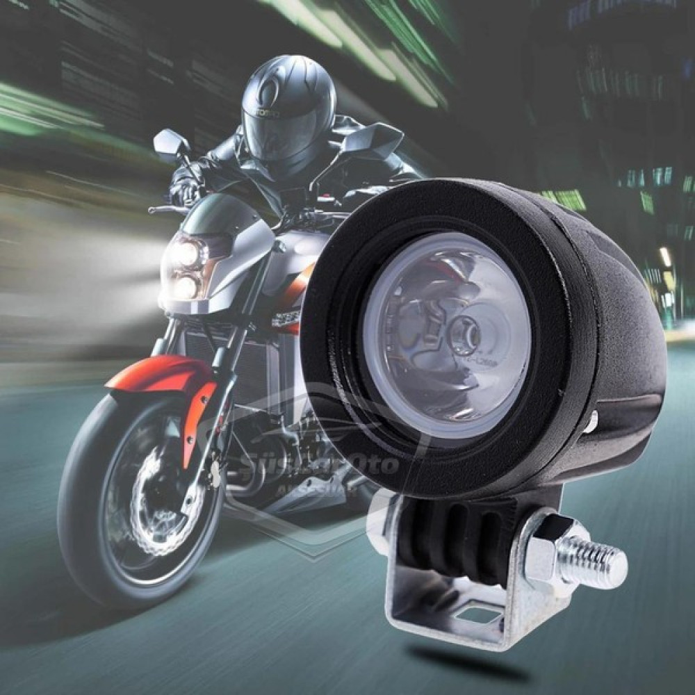 ŞüsCarOto Aksesuar Yuvarlak Tek LED Bar Beyaz Sis Farı Araç Motosiklet Off Road Atv Forklift LED Lamba Projektör Metal Arazi Çalışma Lambası 1 Adet... Motorsiklet Lambaları Fiyatı