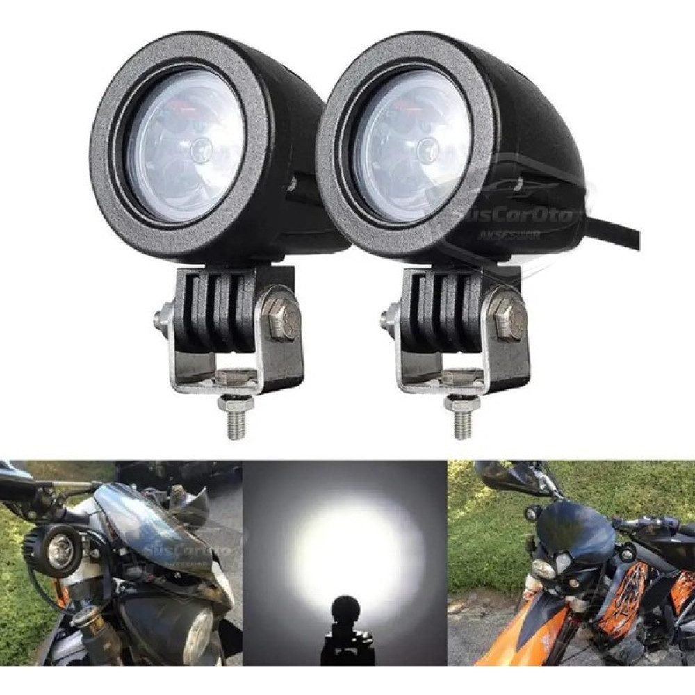 ŞüsCarOto Aksesuar Yuvarlak Tek LED Bar Beyaz Sis Farı Araç Motosiklet Off Road Atv Forklift LED Lamba Projektör Metal Arazi Çalışma Lambası 2 Adet... Motorsiklet Lambaları Fiyatı