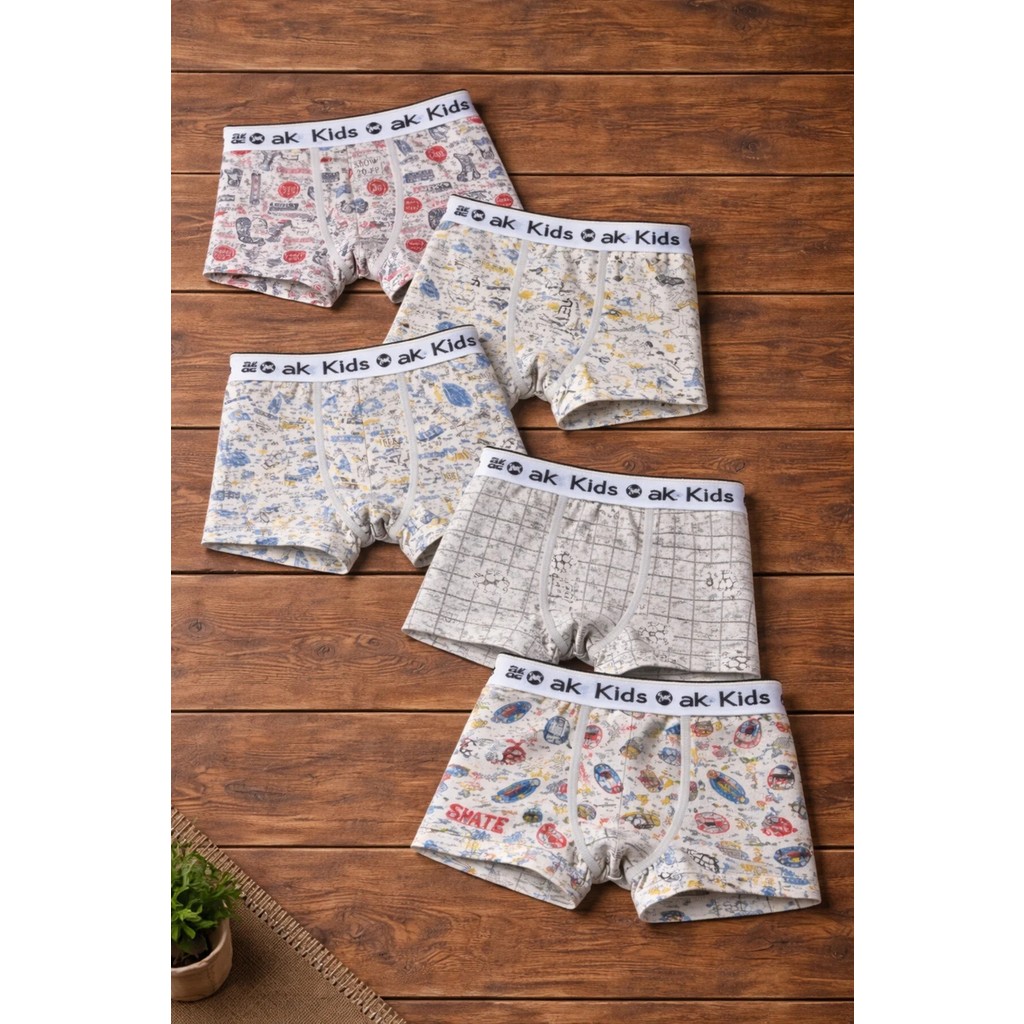 Süsen Lingerie Asorti Karışık Desenli Çocuk Boxer,pamuklu Günlük Çocuk Boxer Giyim & İç Giyim Fiyatı