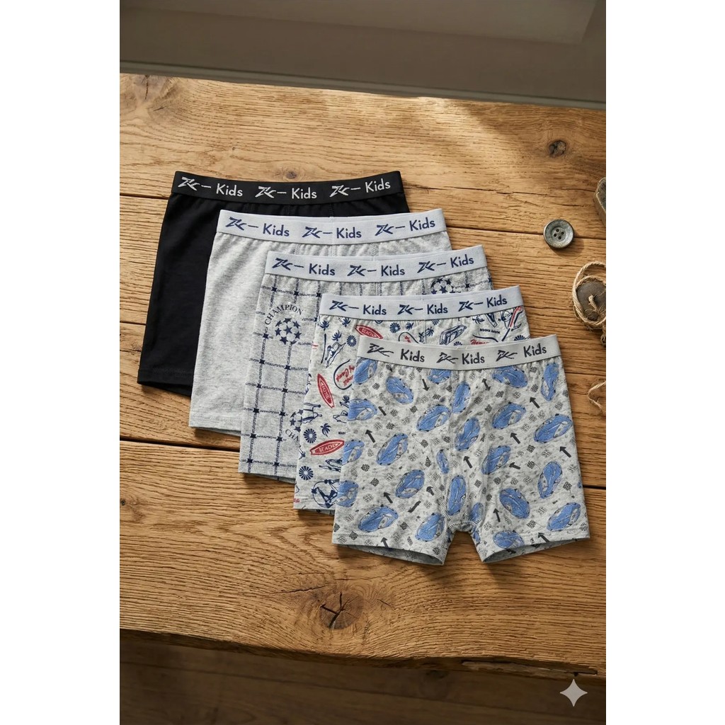 Süsen Lingerie Karışık Gri,siyah,asorti Renk Çocuk Boxer,pamuklu Günlük Çocuk Boxer Giyim & İç Giyim Fiyatı