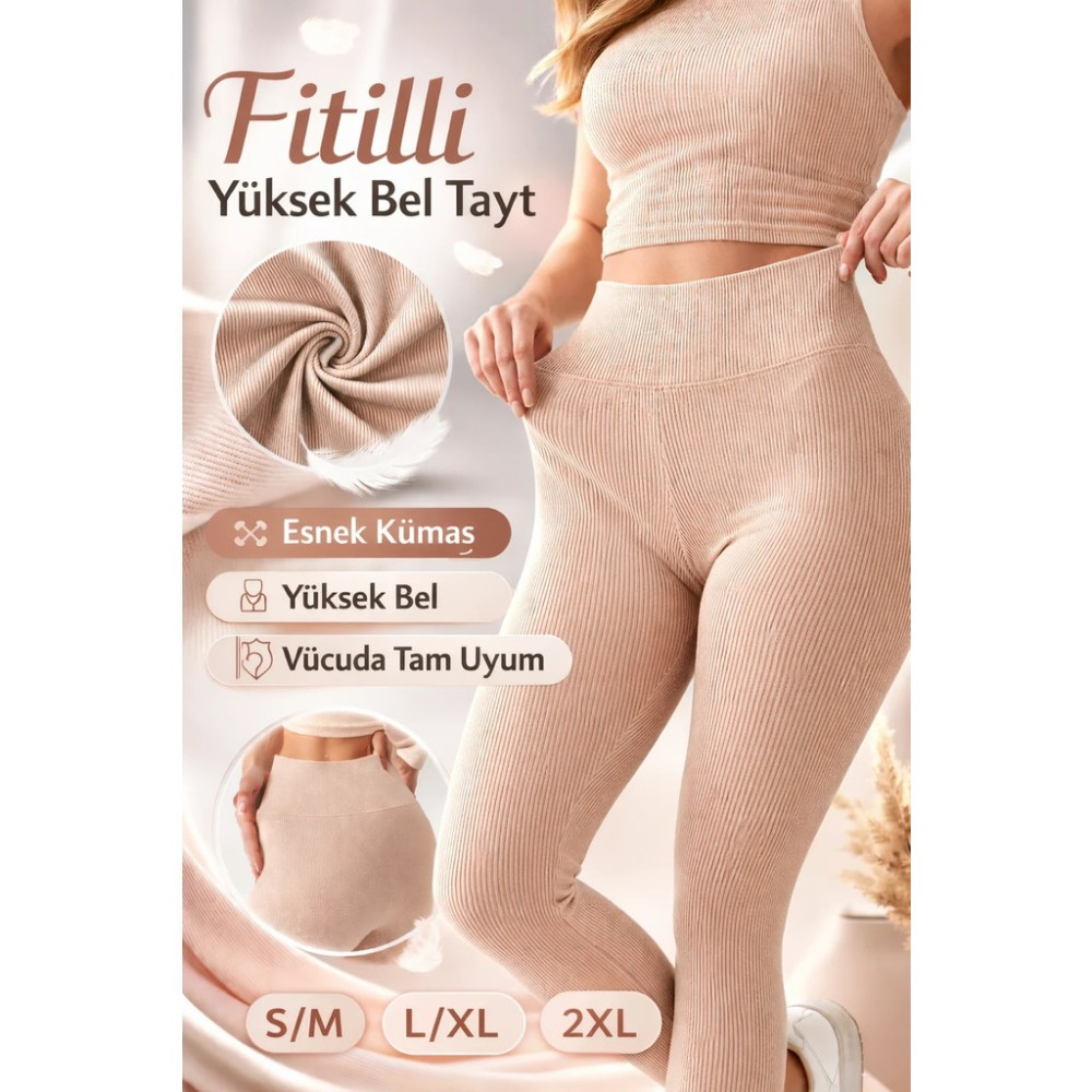 Süsen Lingerie Yüksek Bel Kadın Fitilli Tayt, Kadın Rahat Tayt, Kadın Günlük Tayt Tayt Fiyatı