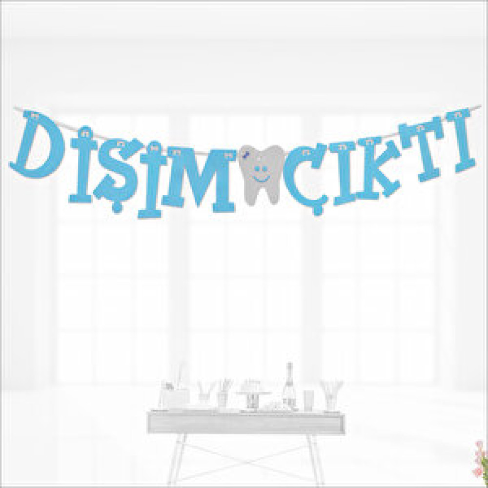 SüSLe Bebek ve Parti Dişim Çıktı Simli Yazı, 1,50 Mt X 17 Cm - Mavi Yaş Günü & Parti Fiyatı