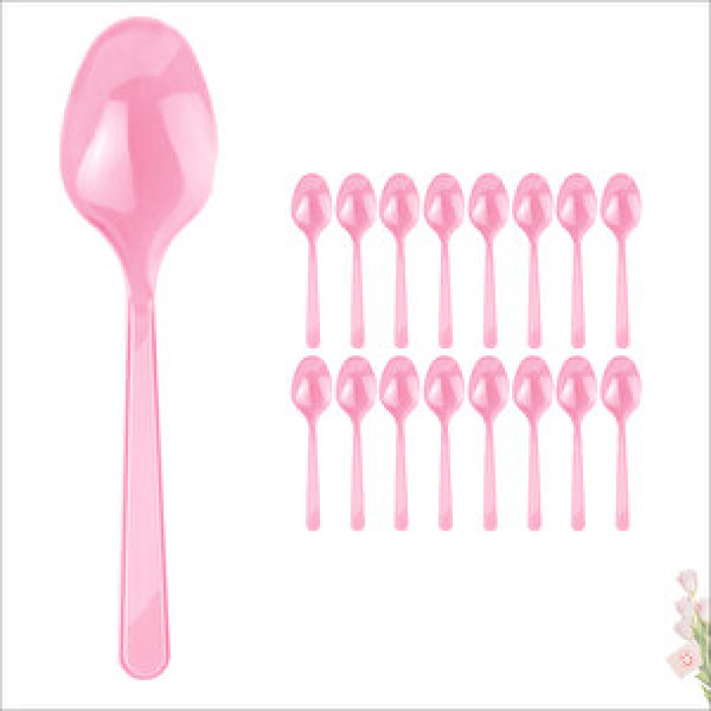 SüSLe Bebek ve Parti Plastik Kaşık, Pembe - 25 Adet Yaş Günü & Parti Fiyatı