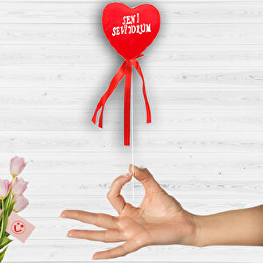 SüSLe Bebek ve Parti Seni Seviyorum Kalp Çubuk, 27 Cm X 7 Cm - 1 Adet Yaş Günü & Parti Fiyatı