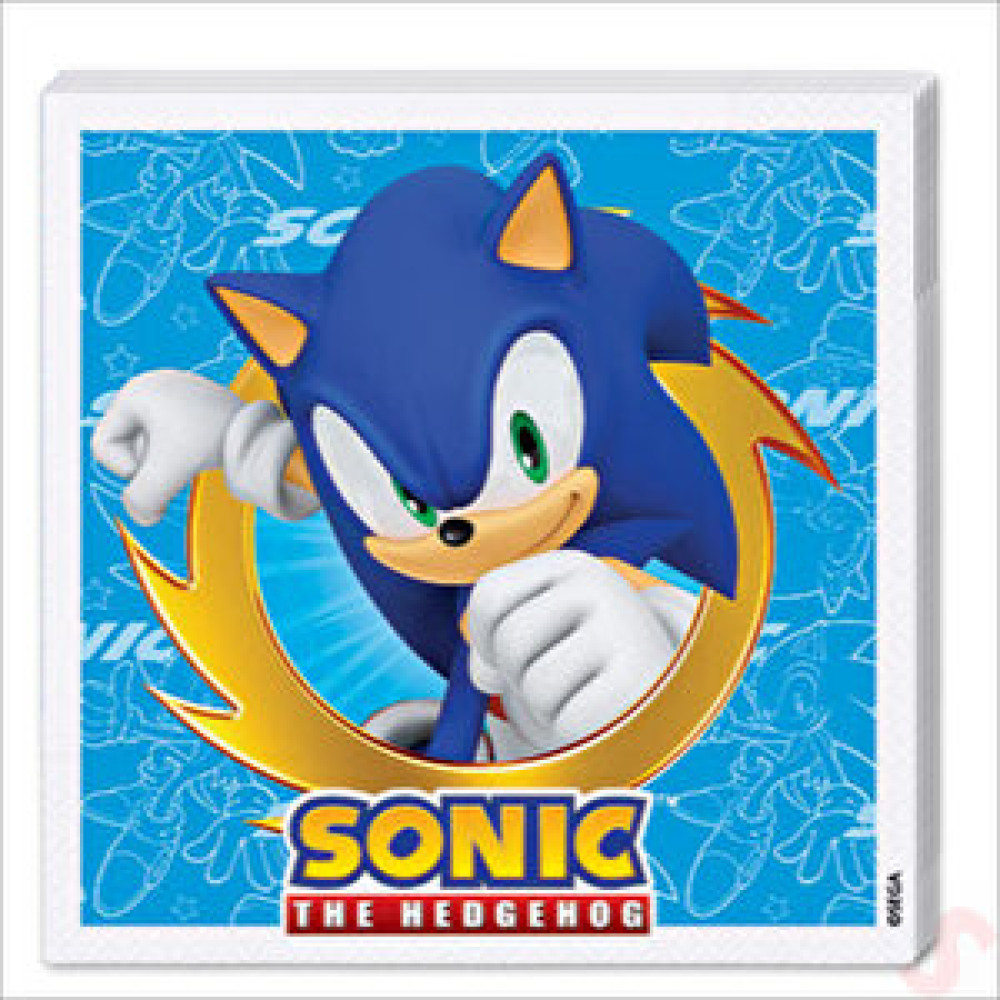 SüSLe Bebek ve Parti Sonic Peçete, 33cm X 33cm - 16 Adet Yaş Günü & Parti Fiyatı