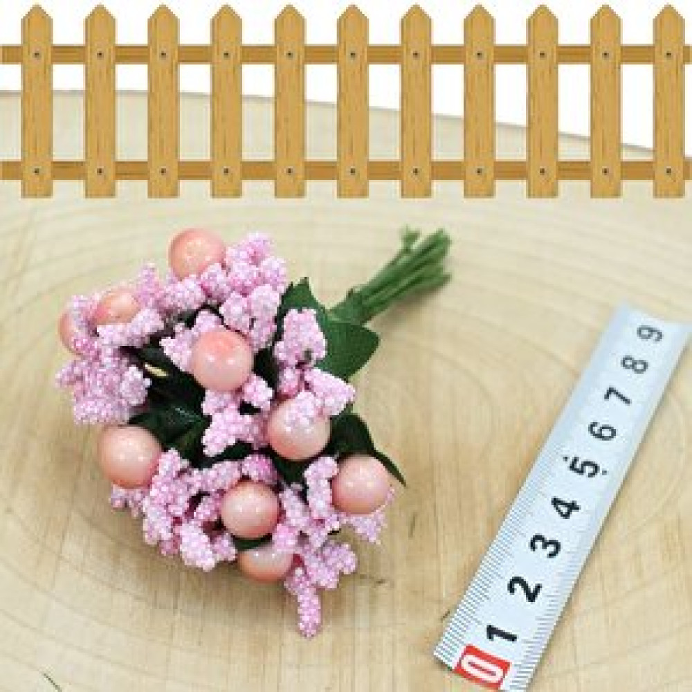 SüSLe Bebek ve Parti Yapay Çiçek, 12 Adetli Tomurcuk Cipso Demeti - 10 Cm, Pembe Obje Fiyatı