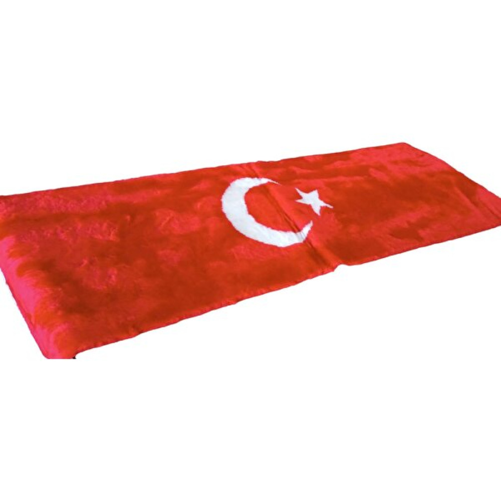 SüslenOto Torpido Üstü Peluş Örtü Türk Bayrağı 140*40 cm Kod:20 - Kırmızı Torpido Bakımı Fiyatı