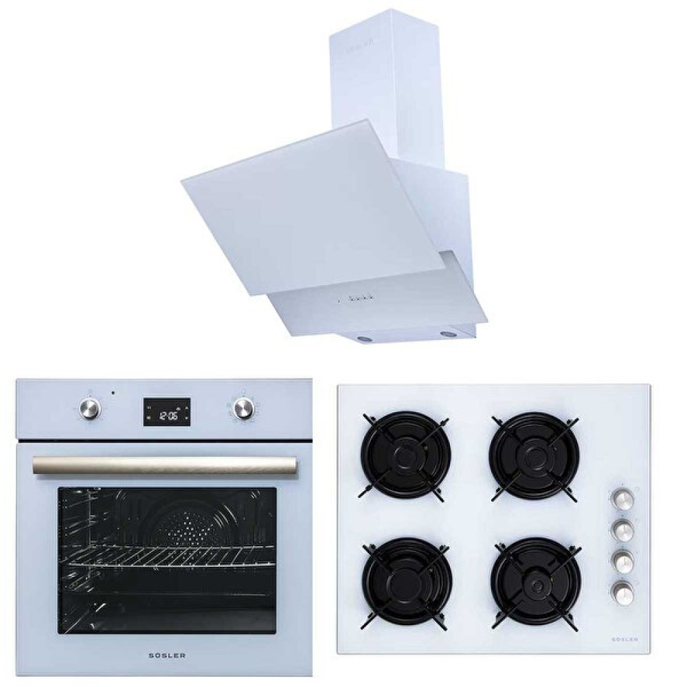 Süsler Turbolu 3'lü Beyaz Cam Ankastre Set (3324 - 2238 - 1327 Turbo ) Ankastre Setler Fiyatı
