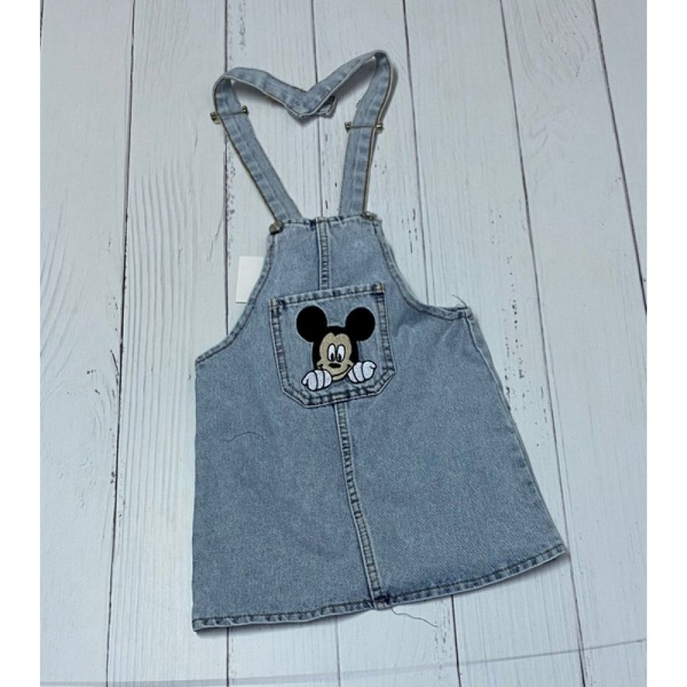 Süslü Kids Minnie Cepli Kız Çocuk Kot Salopet Elbise Kız Çocuk Tulum ve Salopet Fiyatı