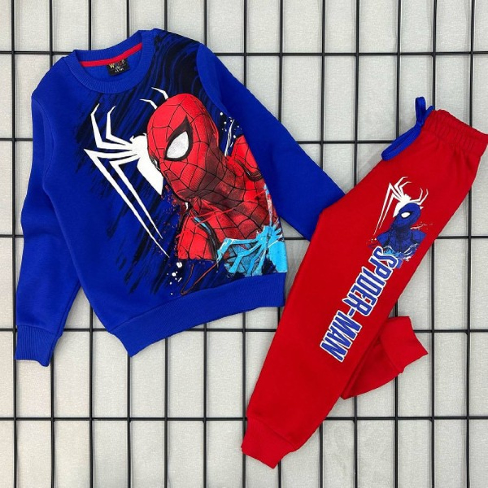Süslü Kids Spiderman Şardonlu Erkek Çocuk Alt Üst Takım Erkek Çocuk Giyim Takımı Fiyatı