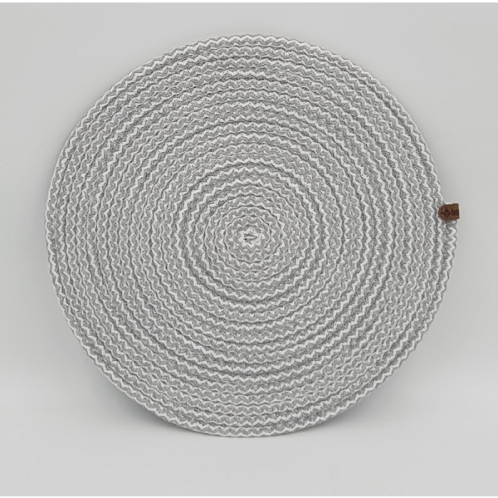 SÜSSLÜDÜŞLER Dekoratif Supla / Amerikan Servisi Tabak Altlığı - Gri - Beyaz - 33 x 33 cm Amerikan Servis Fiyatı