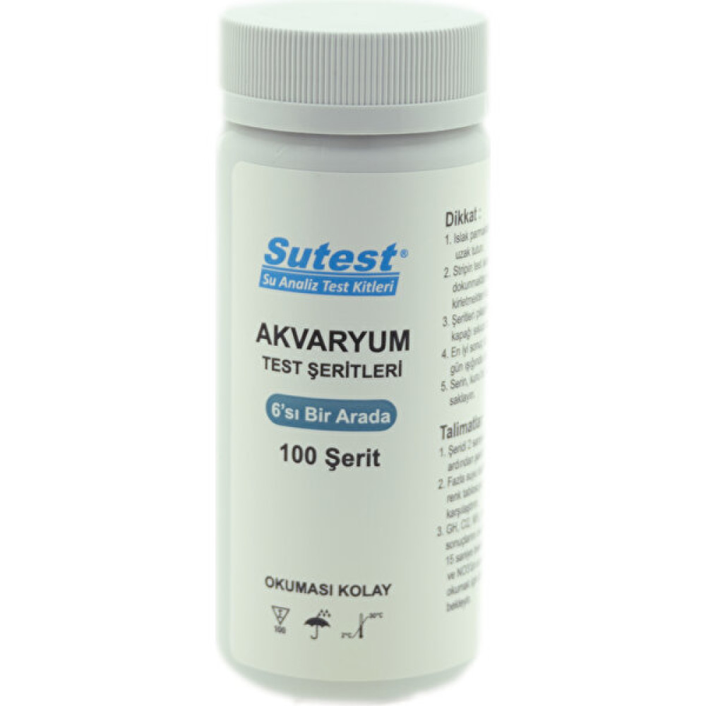 Sutest Akvaryum Test Kağıdı-Akvaryum test şeridi, Nitrit, Nitrat, Klor, Toplam Sertlik, Karbonat Sertliği, ph - yok Diğer Test ve Ölçüm Cihazları Fiyatı