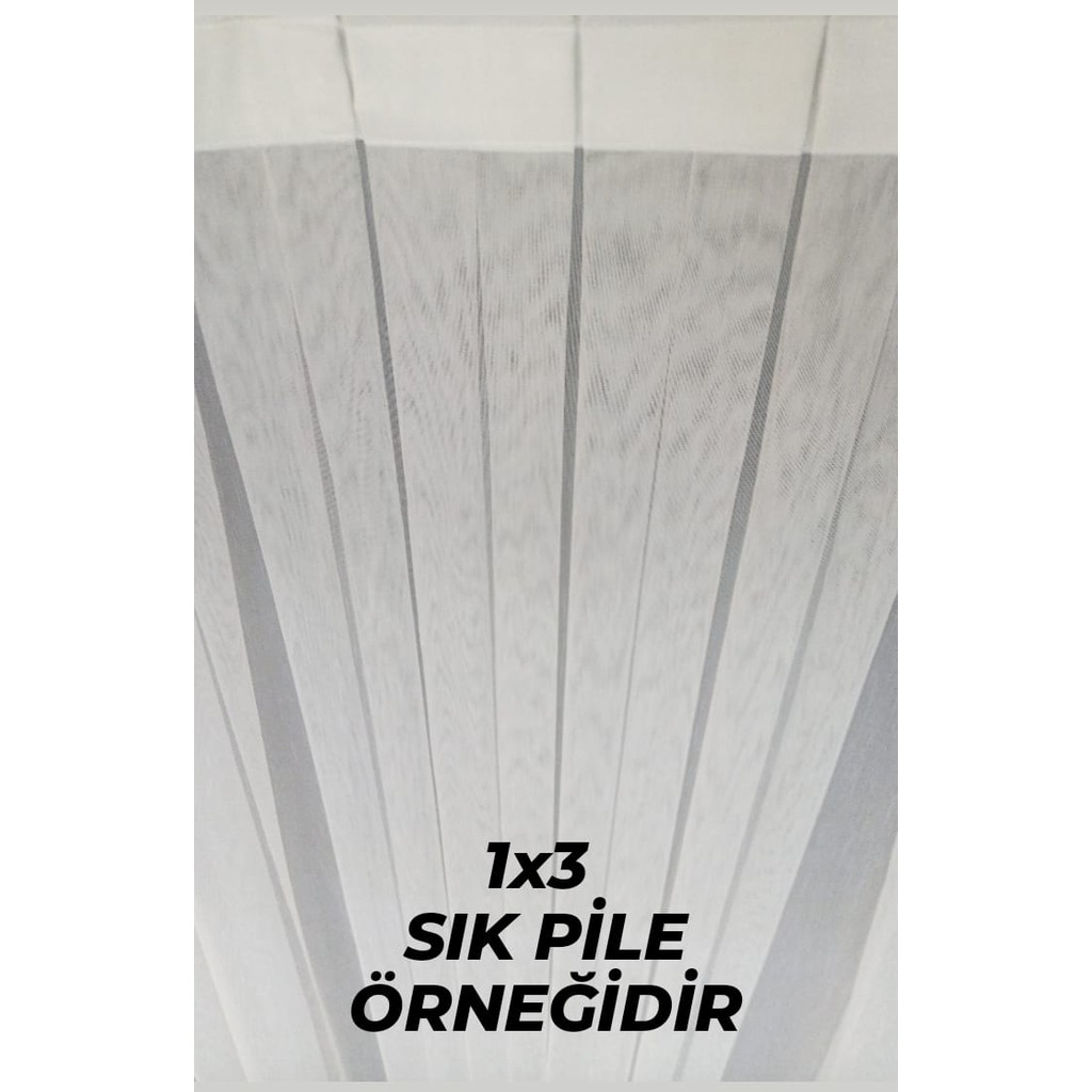 Sütre Tasarım Naturel Bambu Ttm Şantuk Zemin 1 x 3 Sık Boru Pile Ütü Istemeyen Tül Perde - Ekru - 560 x 250 cm Perde Fiyatı
