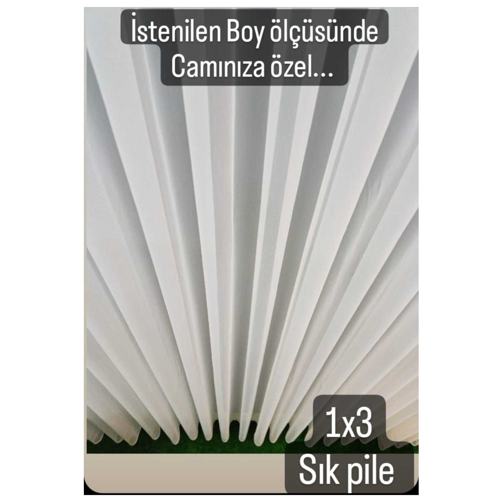 SütreTasarım Naturel Bambu Ttm Şantuk Zemin 1x3 Sık Boru Pile Ütü Istemeyen Tül Perde 390 x 265 Beden Tül Perde Fiyatı