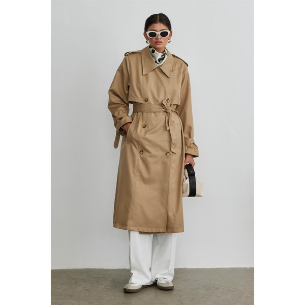Suud Collection Camel Dad Oversize Trençkot Kadın Trençkot Fiyatı