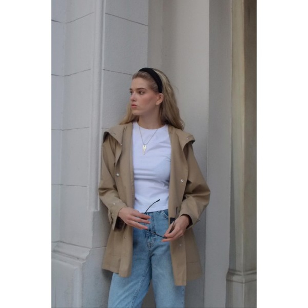 Suud Collection Camel Josefine Kapüşonlu Midi Trençkot Kadın Trençkot Fiyatı