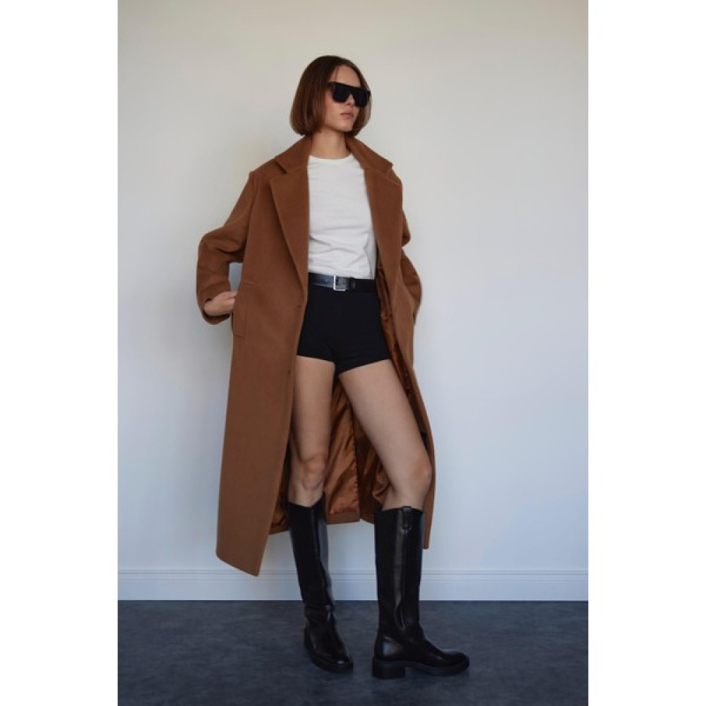 Suud Collection Camel Nannys Maxi Kaban Kadın Kaban Fiyatı