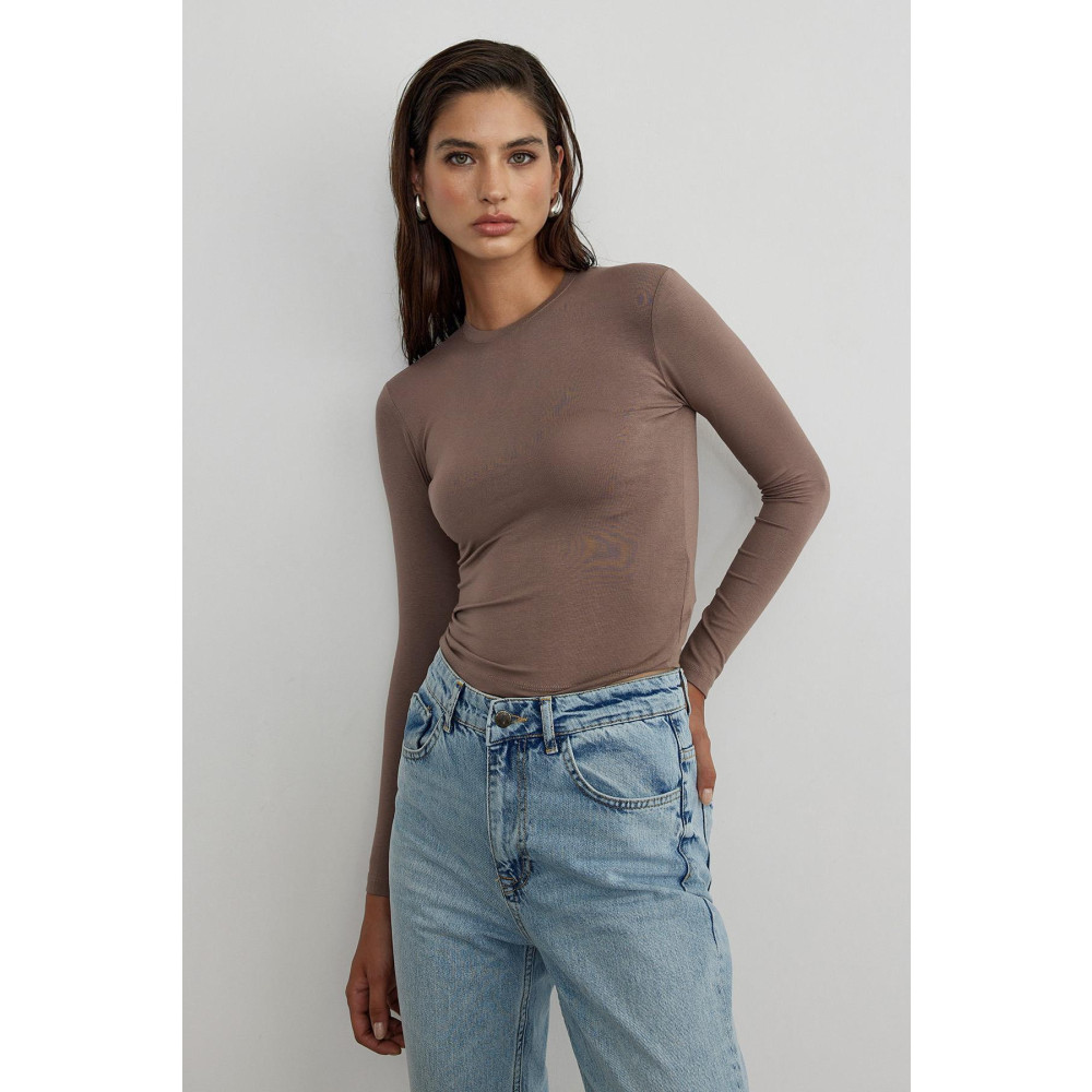 Suud Collection Cappucino Kate Slim Bluz 40 Beden Bluz Fiyatı